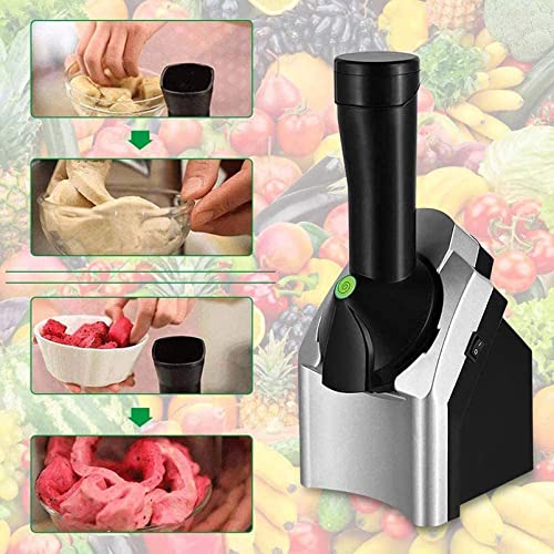 ZIAMOO Professionelle Eiscreme-Maschine, 200 W Automatische Gefrorene Frucht-Eismaschine für den Heimgebrauch DIY-Frucht… – Bild 4