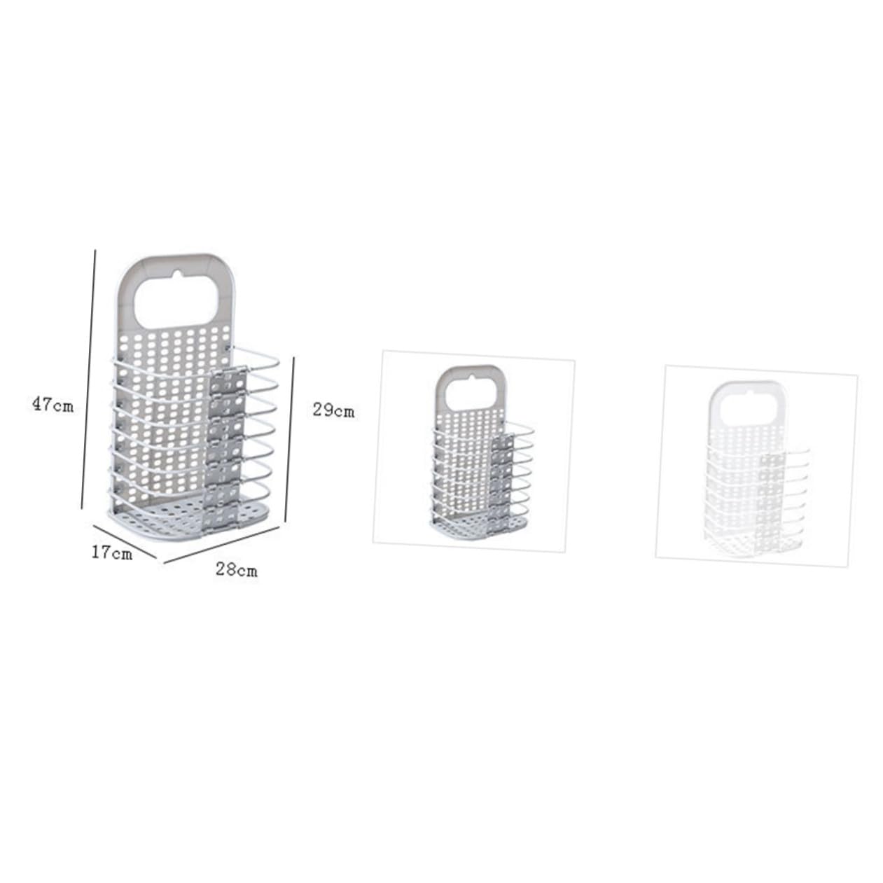 Faltbarer Schmutzwäschekorb 2 Stück-pack aus Pp 47x28cm Grau
