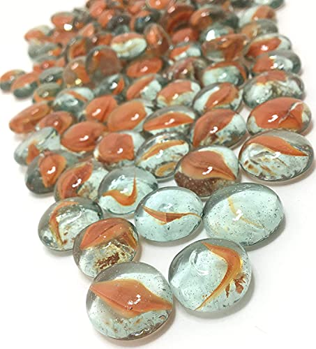 Image of Decorative Glass Marble Colorful Playing Balls (Kanche, Goli), for Vase Filling, Aquarium /Home /Art Decoration (Ocean Brown 480 Gram) Artifii Kanche 480 Ocean Brown