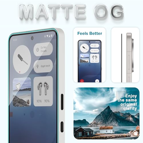 Image of ArmourPro Anti Glare Matte Tempered Glass for Nothing Phone (3A) / Nothing (3A) Pro - Anti Fingerprint Screen Protector, 9H Scratch Resistant, Smooth Touch, Edge-to-Edge Full Coverage