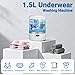 Portable Washing Machine, Mini Washer for Socks & Underwear, 1.5L Compact Electric Ultrasonic Washer for Travel, Dorm, Apartment, 5/15-Min Quick Wash with LED Display