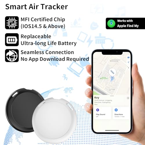 Intelligenter GPS-Tracker für Fahrzeuge Kompatibel mit der Apple Find My App (nur iOS) Echtzeit Air Tracker Tags Globale Abdeckung Verstecktes Auto Ortungsgerät Keine monatliche Gebühr oder Abonnement