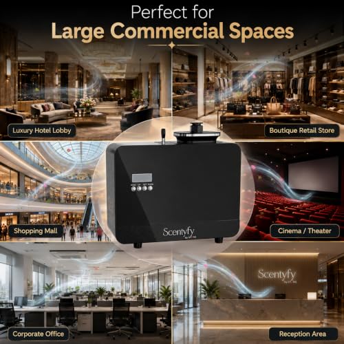 Image of STARQ DuctPro HVAC Smart Air Scent Diffuser Waterless Aroma Machine with App Control Cold Atomization Ultra Quiet No Heat for Home Commercial Use Includes 300ml Starter Perfume