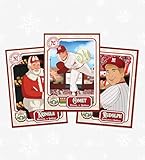 Christmas Baseball Cards of The Merry League, 10 Cards per Set, Featuring The North Pole Starting Nine