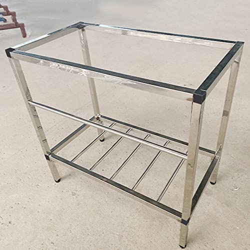 Single Bowl Freestanding Sink Commercial Sink W/Workbench & Storage Shelves 29.5" X 15.7" X 29.5" Prep & Utility Washing Hand Basin Sink Silver #TOP4