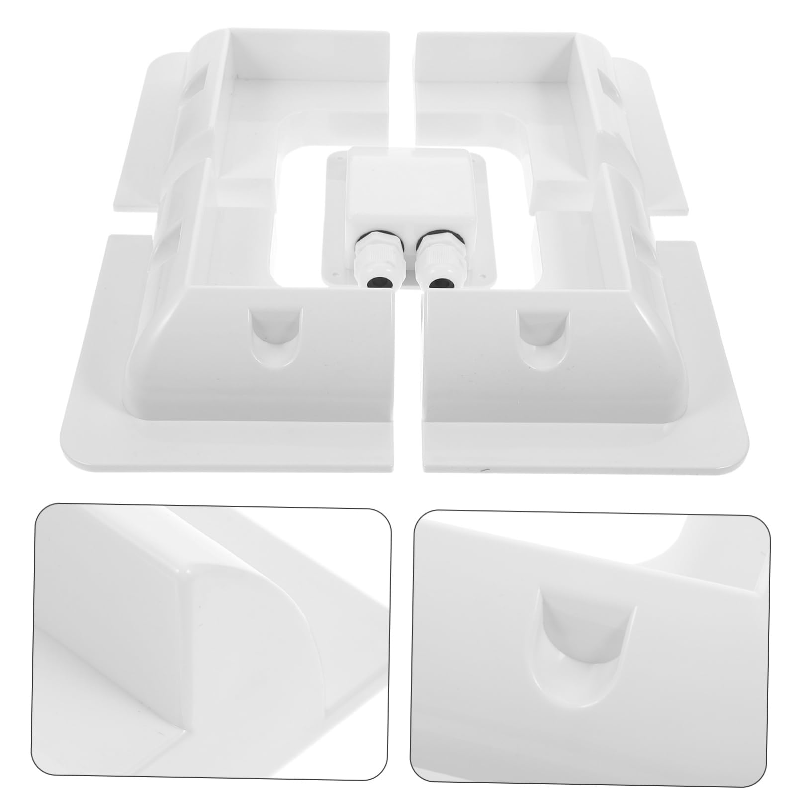 Alipis Soporte de Montaje para Panel Solar sin Taladro, Abs Blanco, Ventilación y Refrigeración para Autocaravanas y Techos Planos