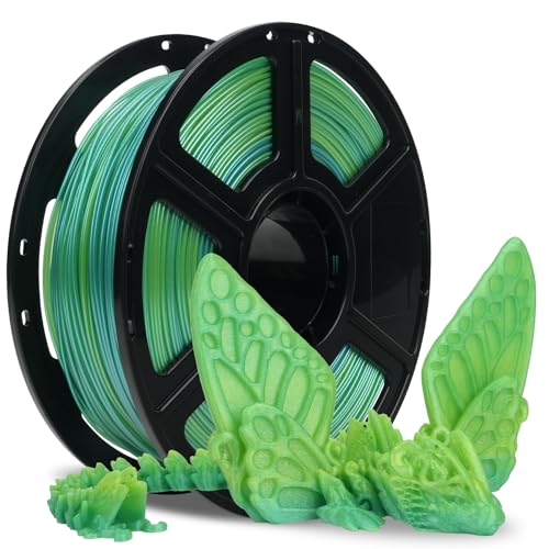 Image of FLASHFORGE Rapid PLA Filament 1.75mm + /- 0.02mm Yellow to Green Gradient, Max 500mm /s High Speed Printing, 3D Printer Filament 1kg(2.2lbs), Changing Colors with Light