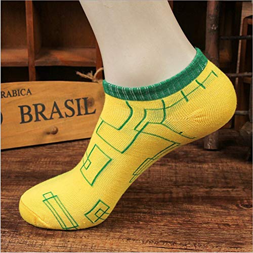 CXKWZ Men'S Socks 5Pairs Men'S Ankle Socks Funny Individual Maze Shallow Mouth Comfort Socks  Cotton Sock Invisible Male Socks