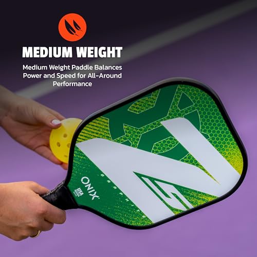 Image of Onix Graphite MOD Z5 Carbon Fiber Pickleball Paddle with Wide-Body Shape. Honeycomb Core, Graphite Face & Cushion Comfort Pickleball Paddle Grip