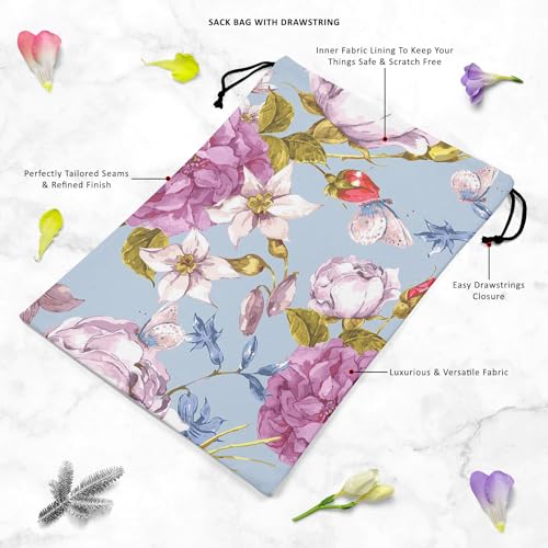 Image of ArtzFolio Floral Roses D1 | Reusable Sack Bag | Bag for Gym, Storage, Vegetable & Travel