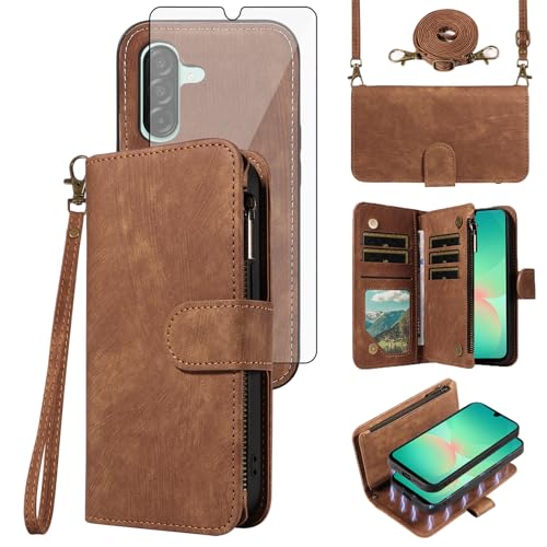 Protection Samsung Galaxy A36 5G en similicuir avec bandoulière à rabat chic