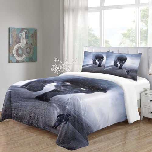 Ensemble de panther literie microfibre avec housse de couette léopard souple et taies