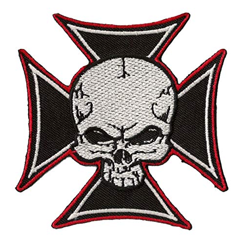Lot De 6 Stickers Autocollants Croix De Malte Et Skull - Neufs, Fabriqués En France