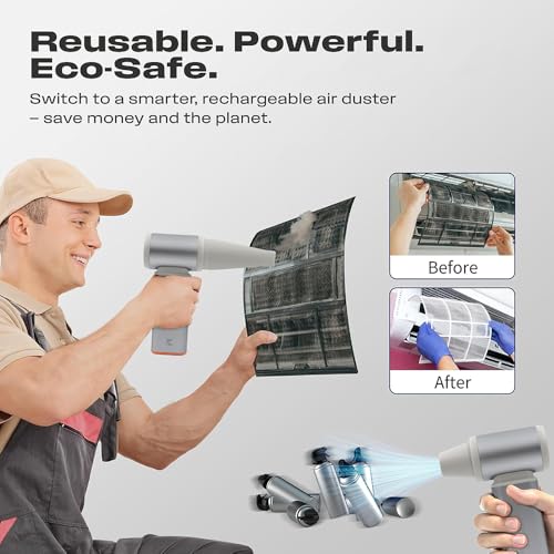 Image of Cordless Vacuum Cleaner with Blower | More Suction,7000 PA | Brushless Motor | 54m /s Airflow | 6000mAh Turbo Blower for Keyboard, PC, Car, Home Dust Cleaning and More | Stepless Speed Control