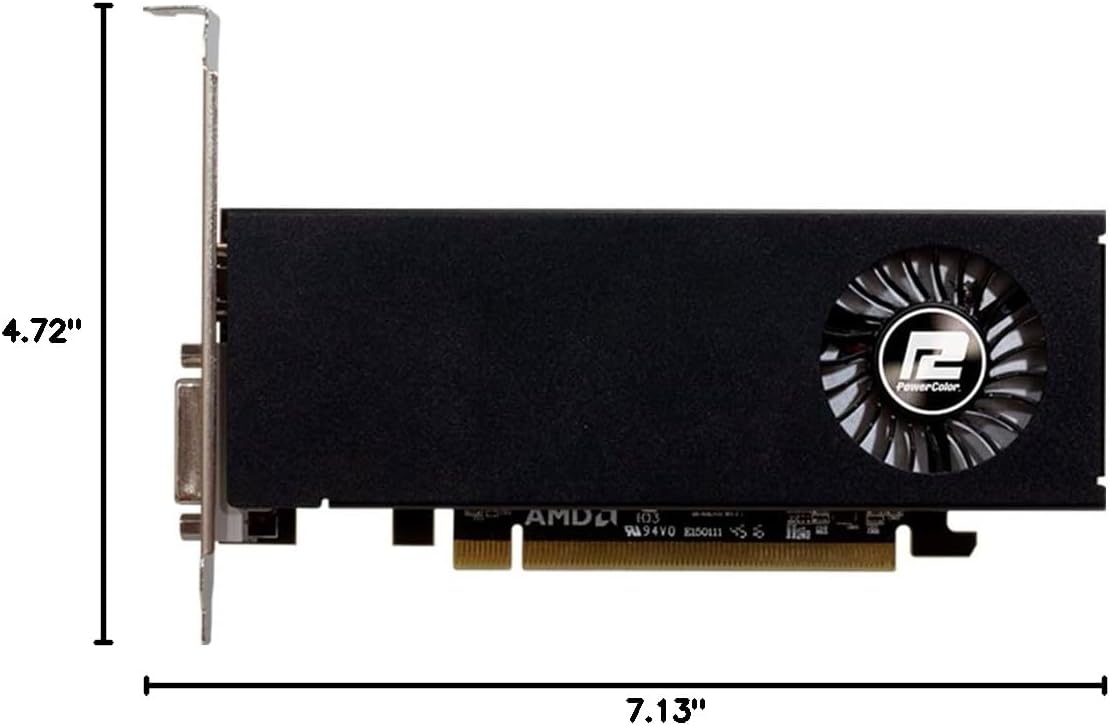 PowerColor Red Dragon AMD Radeon RX 550 4GB GDDR5 Low Profile Graphics Card