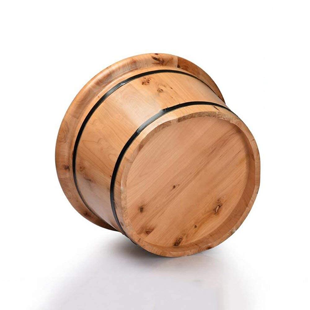 Secchio per pediluvio in legno naturale, Ciotola per pedicure per pediluvio domestico Vaschetta per pedicure in legno Barile per pediluvio in legno di cedro per la casa Botti per pediluvio liscio e