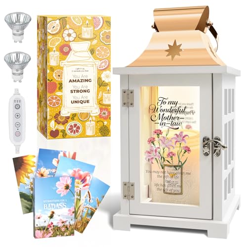 Nowizen Mother in Law Gifts - Candle Warmer Lamp with Timer Dimmer, Heartfelt Wax Melter Lantern for Mother in Law Birthday Mothers Day Christmas