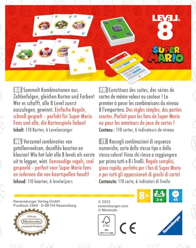 Ravensburger Super Mario Level 8 Kartenspiel für Kinder ab 8 Jahren