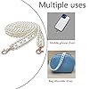 WANYIG Handykette Perlen zum Umhängen Taschenkette Perlen Trageriemen für Umhängetasche Tasche Kette Crossbody Doppelte Reihe Schulterriemen Schultergurt Ersatz Accessoire Charme (120CM, B) #2
