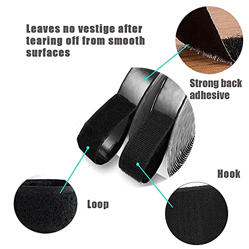Snapklik.com : Self Adhesive Hook And Loop Tape Roll 3/4 Inch Black ...
