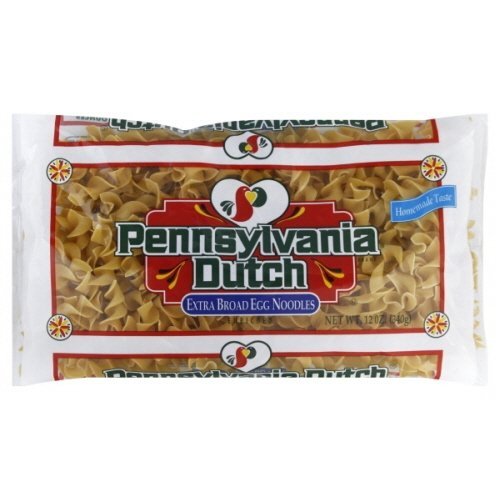 Pennsylvania Dutch, Egg Noodles, 12oz Bag (Pack of 6) (Choose Pasta Size) (Extra Wide Egg Noodles)