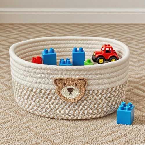 Aufbewahrungskörbe | Baumwollkordel Korb für Hundespielzeug | Baumwoll Organizer Box Deko Geschenk Für Zuhause