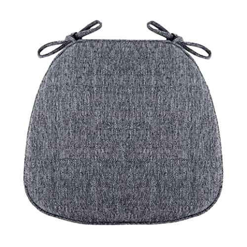 Cojines antideslizantes para sillas de comedor cómodos de algodón gris oscuro 2