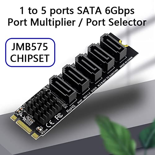 Module NGFF JMB575 Clé B+M vers 5 ports SATA 3.0 haute performance 6 Gbps