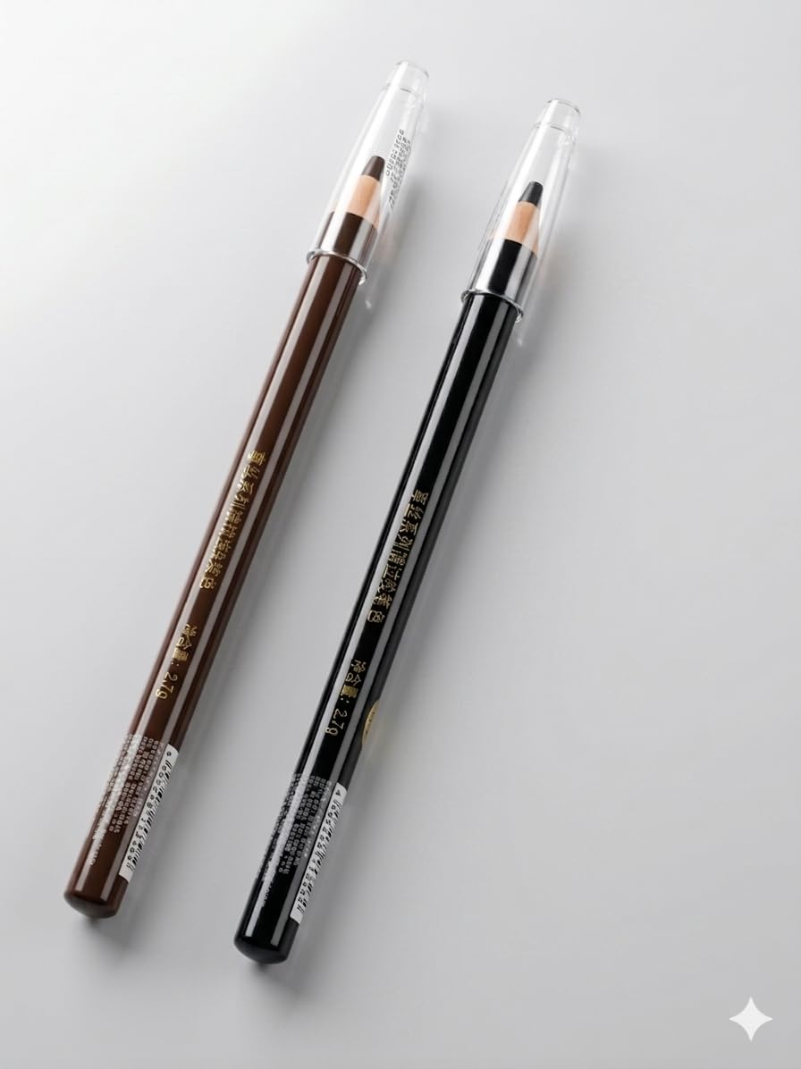 2 Colors Permanent Makeup Mapping Pencils For Microblading PMU Eyebrow Lip Eyeliner Marking Cosmetic Skin Marker Pens Set Black Brown-image-27