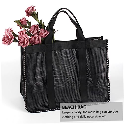 BESTYASH Beach Cooler Bag Packable Beach Bag Mesh Storage Large Tote for Outdoor Bathroom3