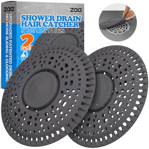 Zaa Shower Drain Hair Catcher Silicone Flat Floor Strainer Protector