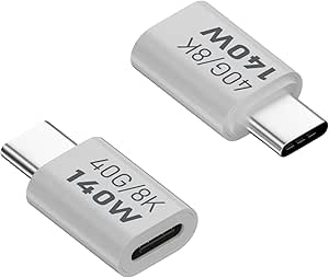 QIANRENON 240W 40Gbps USB C Adaptateur USB C 4.0 Mâle à Femelle