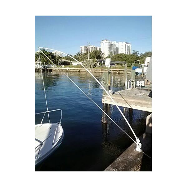 Docking Products’ Mooring Whips Pivot and Locks Vertically Deck Mounted