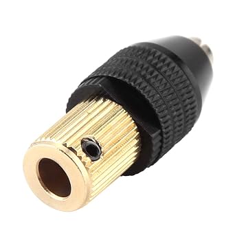 Mini Electric Drill Accessories Self-Tightening Chuck Set 0.3-3.4mm with Brass Connection Rod for Rotary Tools