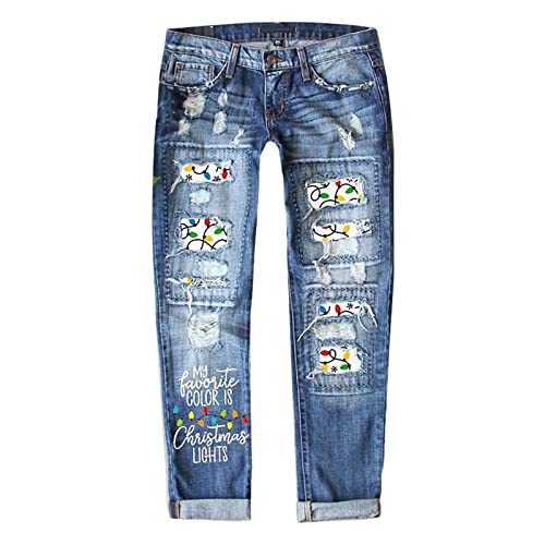 Jean haut pour femmes en finir avec le froid grâce à ce pantalon épais imprimé
