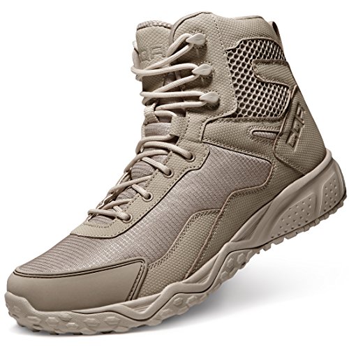 Cqr Men's Military Tactical Boots, Lightweight 6 Inches Combat Boots, Durable Edc Outdoor Work Boots, No Zip Desert Sand, 13 #TOP3
