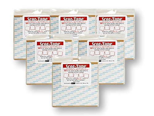 Scor-Pal Scor-Tape Sheets, 6 by 6-Inch, 5 per pack (Pack of 6)