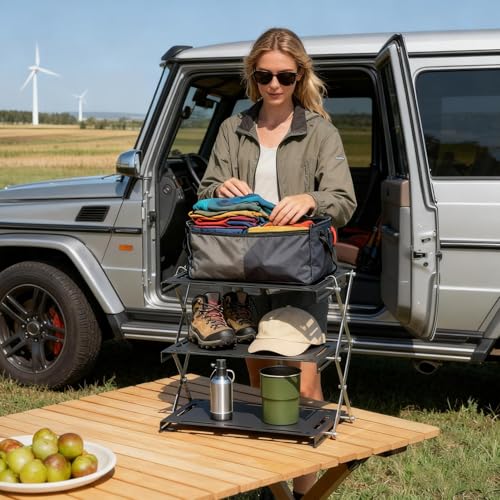 Étagère de cuisine en inox 3 niveaux à structure pliable - 5