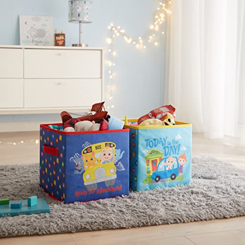 Image of Idea Nuova Cocomelon Set of Two Spacious Collapsible Storage Cubes, 10 inchx10 inch