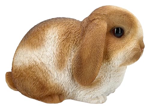 Figuren Shop GmbH Gartenfigur Hase – Wetterfeste & handbemalte Hasenfigur für Garten, Balkon & Terrasse, Polyresin, 16 cm