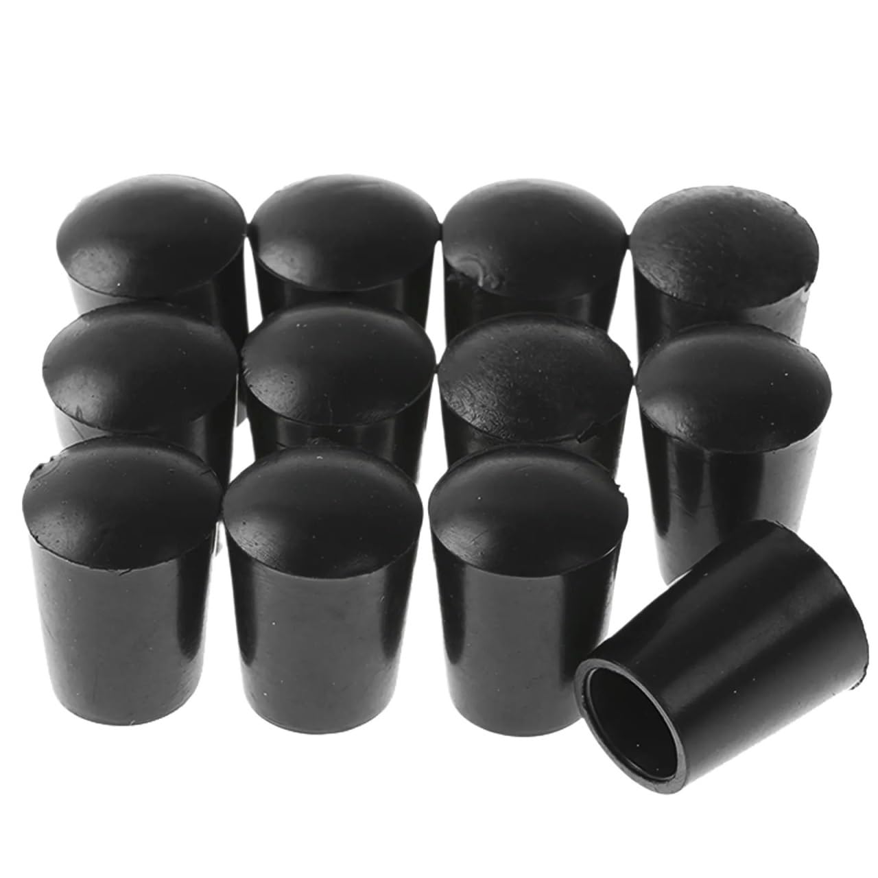 Lot de 12 pieds de chaise en caoutchouc C pour protection de sol antidérapants pour bureau, maison, table résistante aux rayures, facile à installer