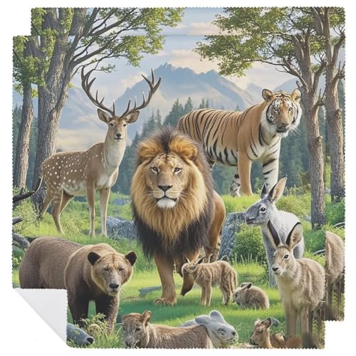 Servilletas de Tela Animales Salvajes 2 Pzas miniatura 1