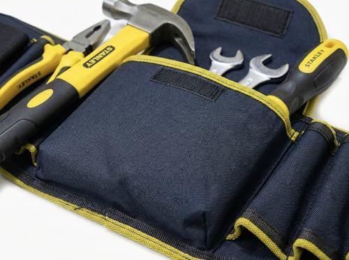 Image of TOUGH GEAR 2.0 Pro Series Heavy Duty Tool Belt Waist Bag 600x145x50 mm, Durable Oxford Polyester Multi-Pocket Tool Storage Pouch with Adjustable Belt for Electrician, Technician & Repair Work.