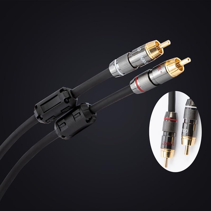 Two to Two 2AV red and White Dual Lotus Heads, Two AV Audio Cables, subwoofer, Audio amplifier16FT
