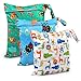 TonStyle Bolsa de Pañales, Reutilizable Bolsas Pañales, Bolsa con Cremallera Impermeable para Mamá, Wetbag Organizador - 3PCS