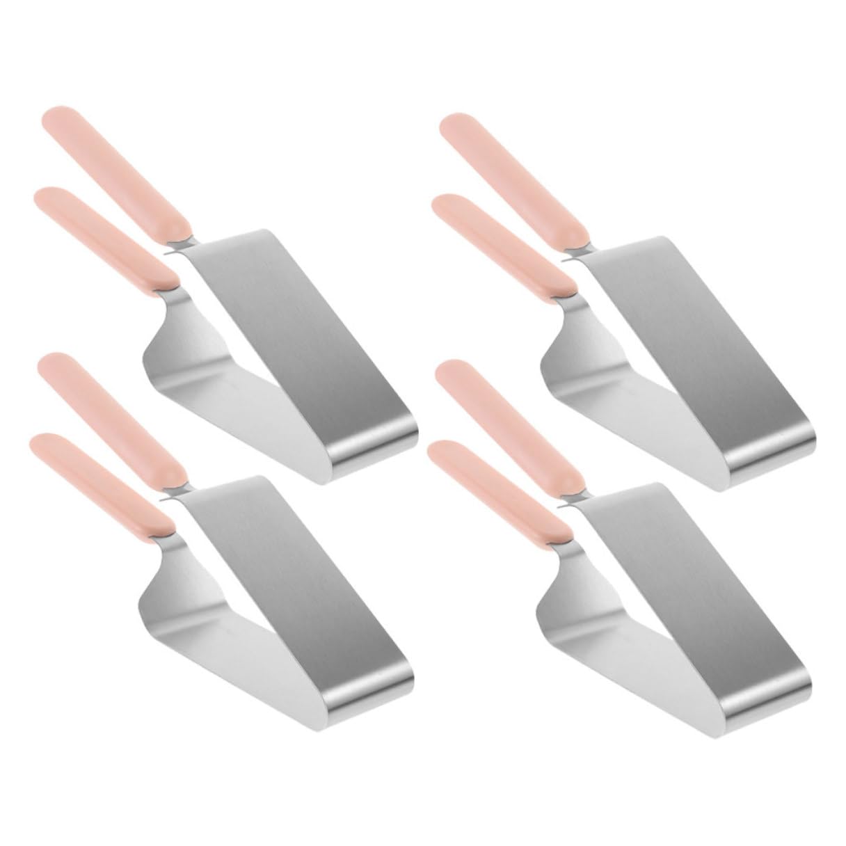 NUOBESTY Pince à Gâteau pour Transfert et Séparation de Parts en Acier Inoxydable 4pcs Outil de Découpe Solide et Facile à Utiliser lors de Mariages et Petits-déjeuners