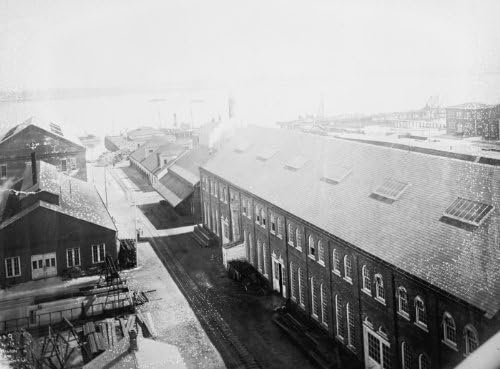 early 1900s photo Navy Yard, Port Royal, S.C. Vintage Black & White Photograp e1