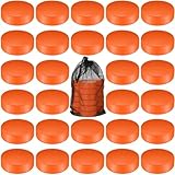 Wettarn 20 Pcs Foam Ice Hockey Pucks Indoor Knee Hockey Pucks with Mesh Bag for Kids Adults Practicing and Classic Training Official Regulation Diameter 3