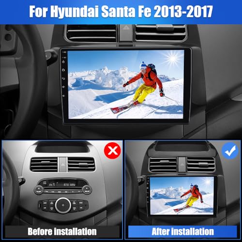Image of Car Radio Stereo for Chevy Spark 2013 2014 2015 with Wireless Android Auto Carplay 2G+32G 9 inch Android 12 Touch Screen with SWC WiFi GPS Navigation DSP Bluetooth