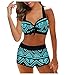 Maillot de Bain Femme Tankini 2 Pièce Ensembles Impression de Couture Sexy Mode Chic Pas Cher Elégant Maillots Grande Taille Halter Swimsuit Beachwear Bas Plage Natation Plage,2021 Nouveau Ete